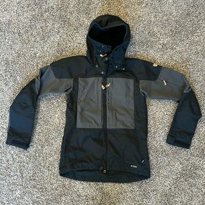 Fjallraven Keb Shell Jacket, Black and Gray, Hooded, G-1000, Small